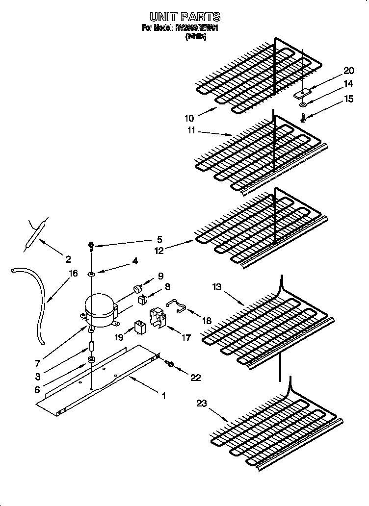 Roper RV2099REW01 unit diagram