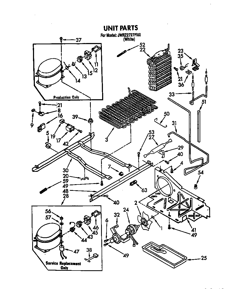 Whirlpool JWRZ2727FI00 unit diagram