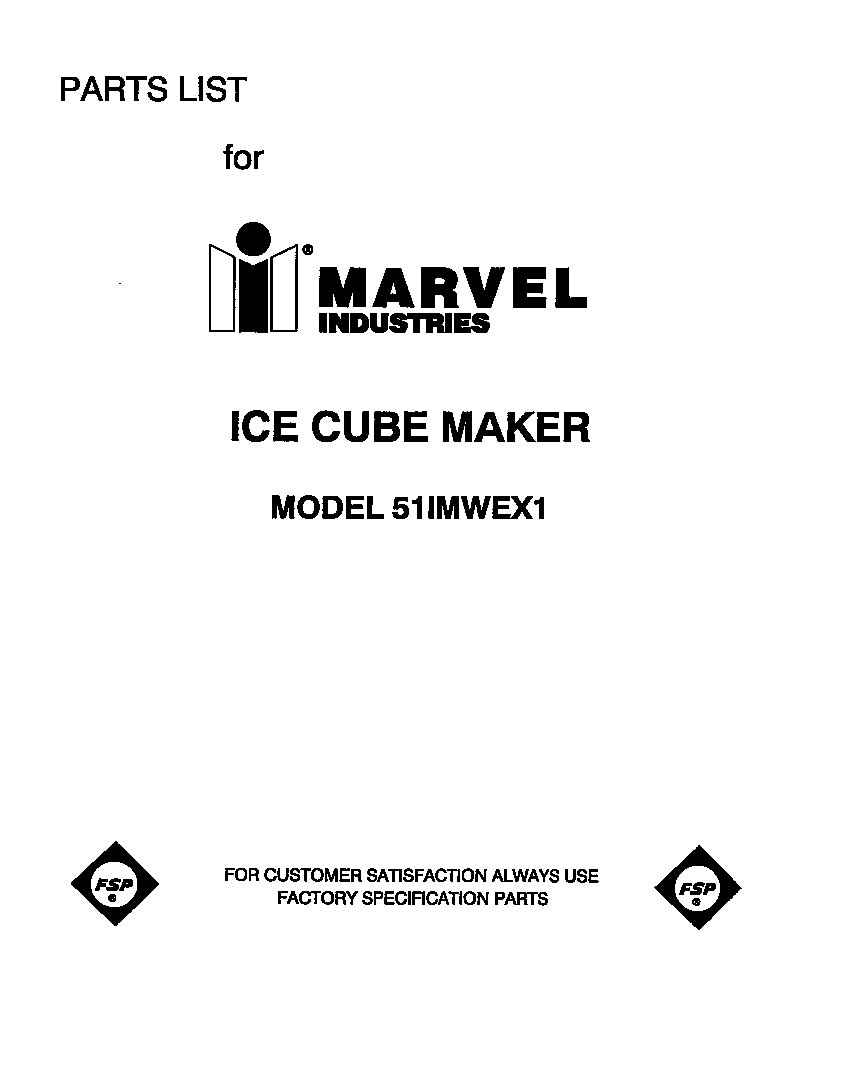 Whirlpool 51IMWEX1 front cover diagram