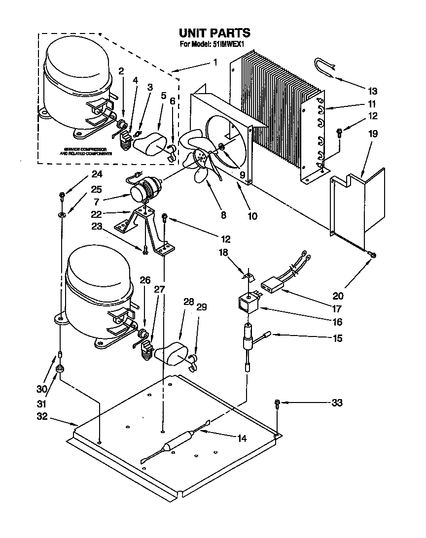 Whirlpool 51IMWEX1 unit diagram