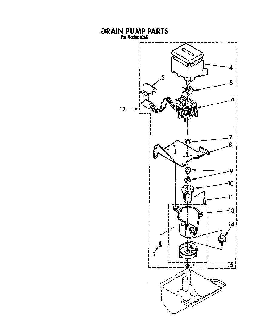 Whirlpool IC5E drain pump diagram