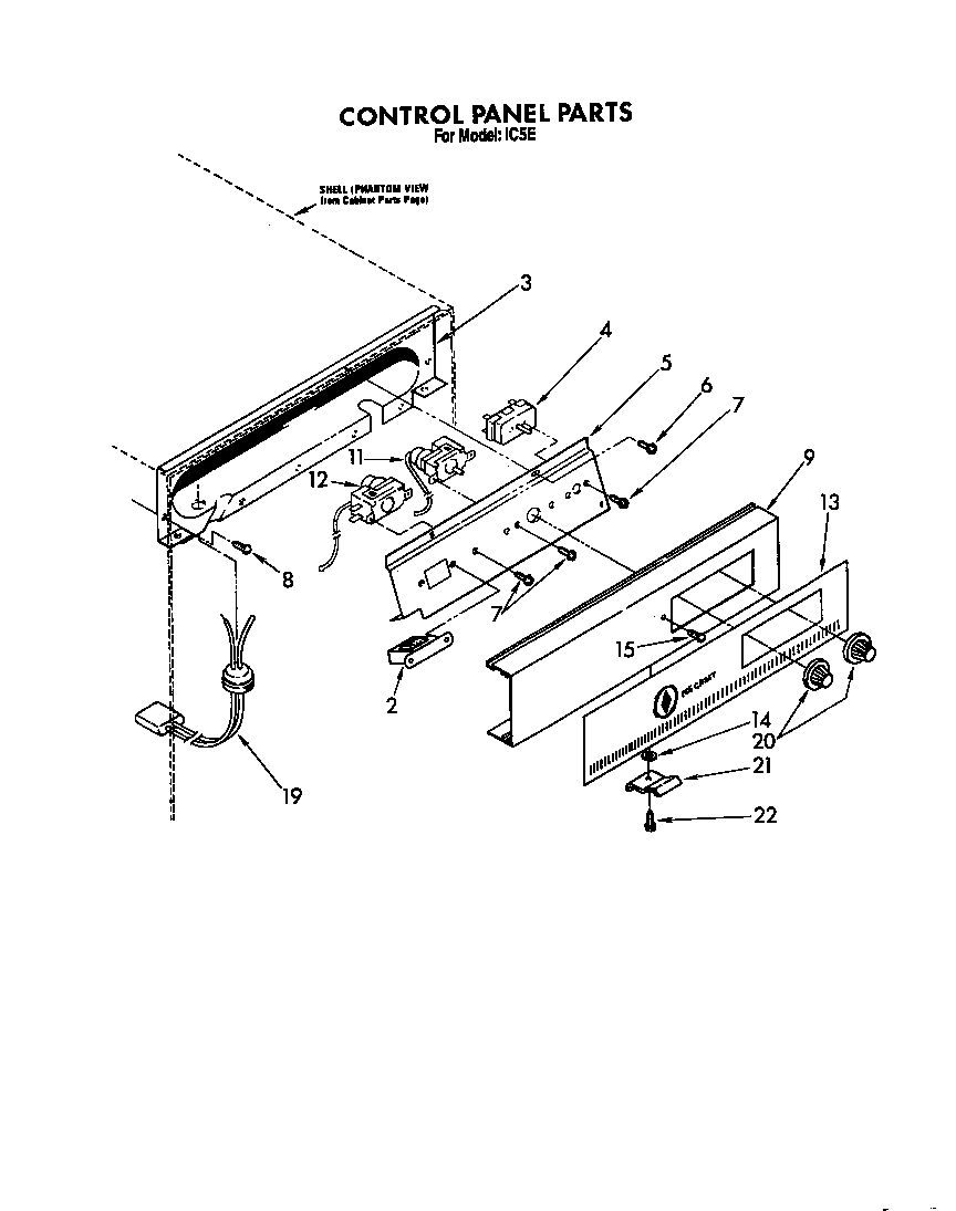 Whirlpool IC5E control panel diagram