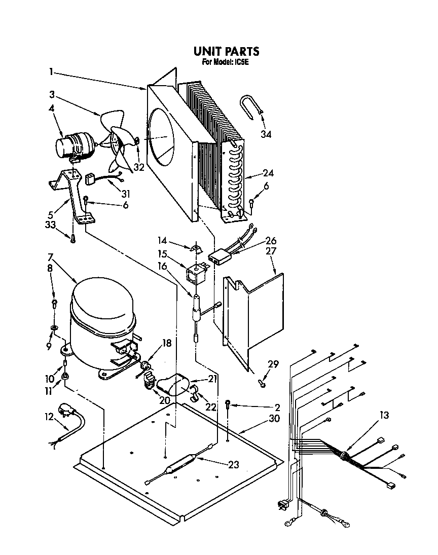 Whirlpool IC5E unit diagram