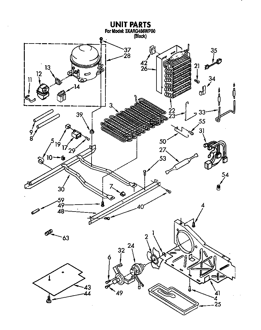 Whirlpool 3XARG486WP00 unit diagram
