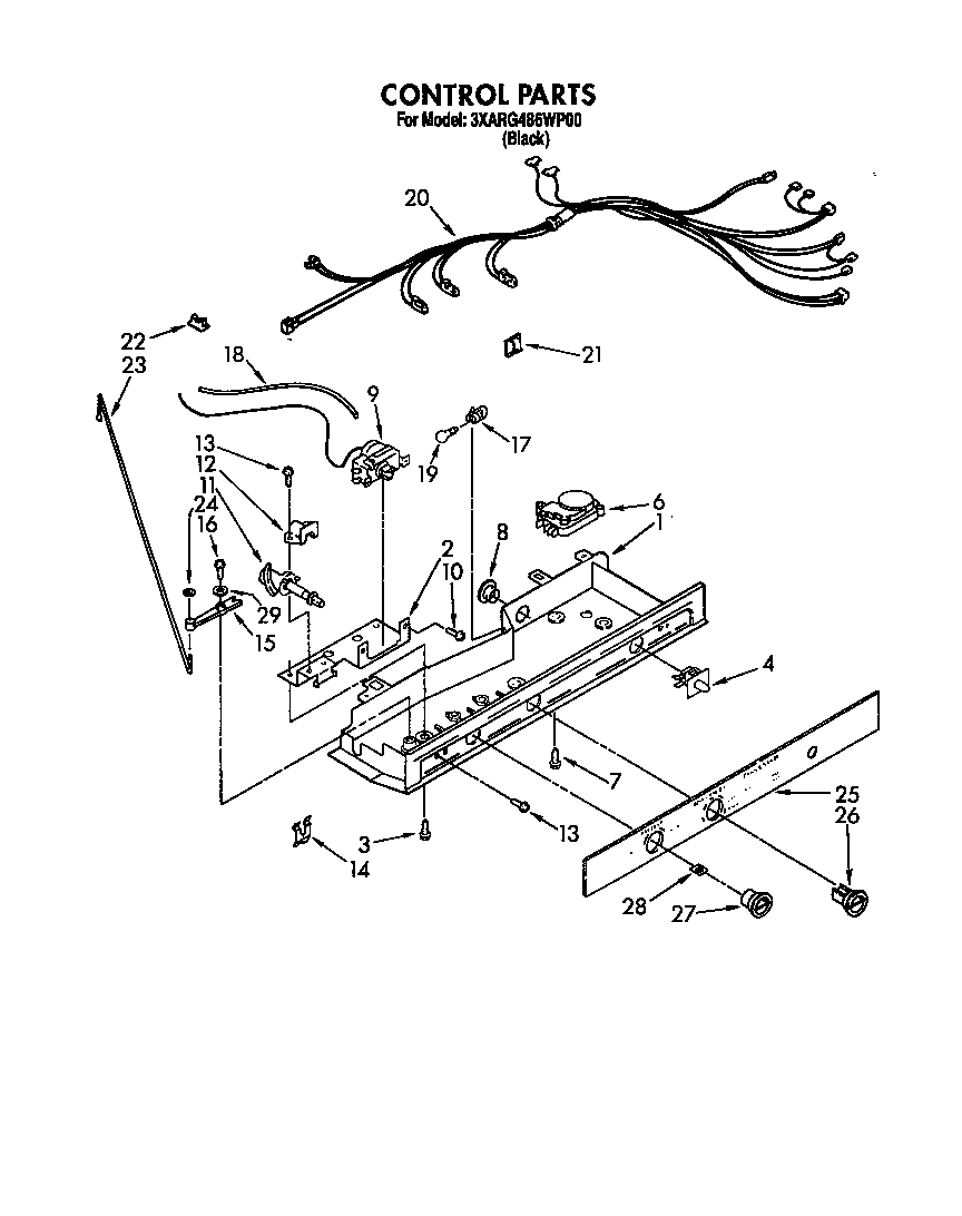 Whirlpool 3XARG486WP00 control diagram