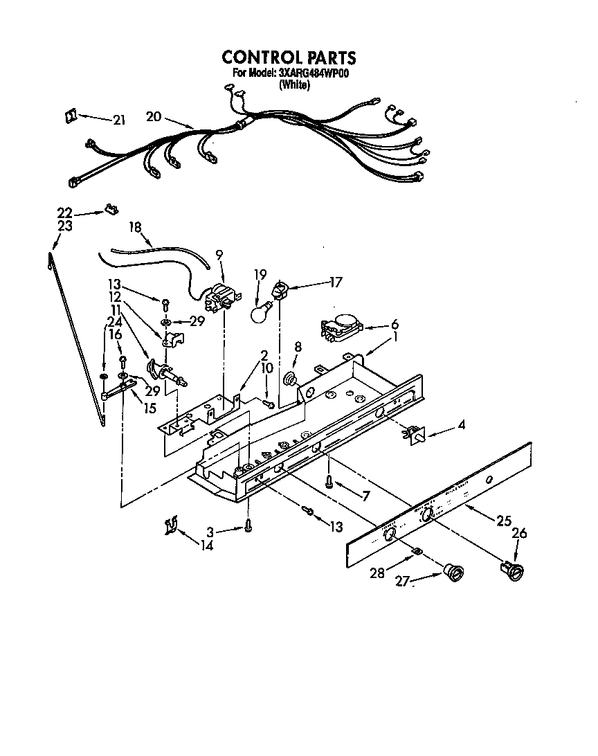Whirlpool 3XARG484WP00 control diagram