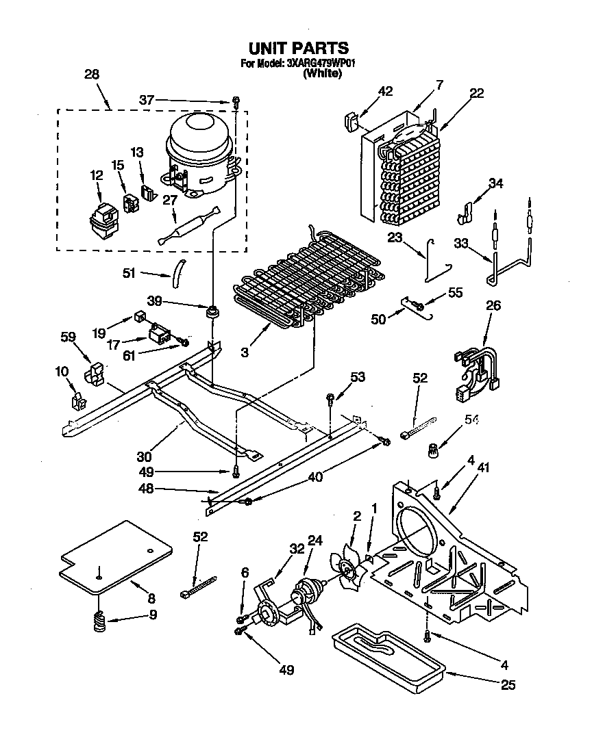 Whirlpool 3XARG479WP01 unit diagram
