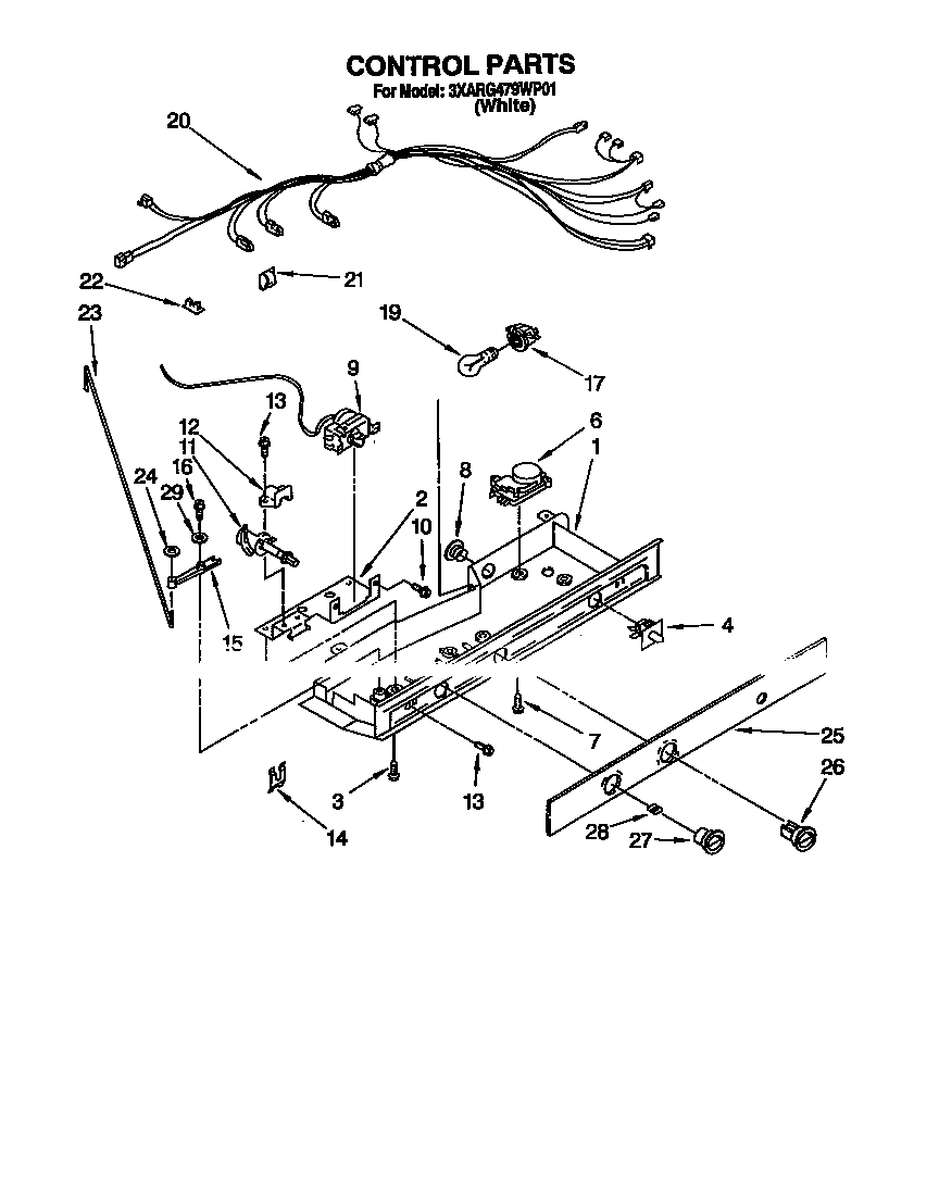 Whirlpool 3XARG479WP01 control diagram