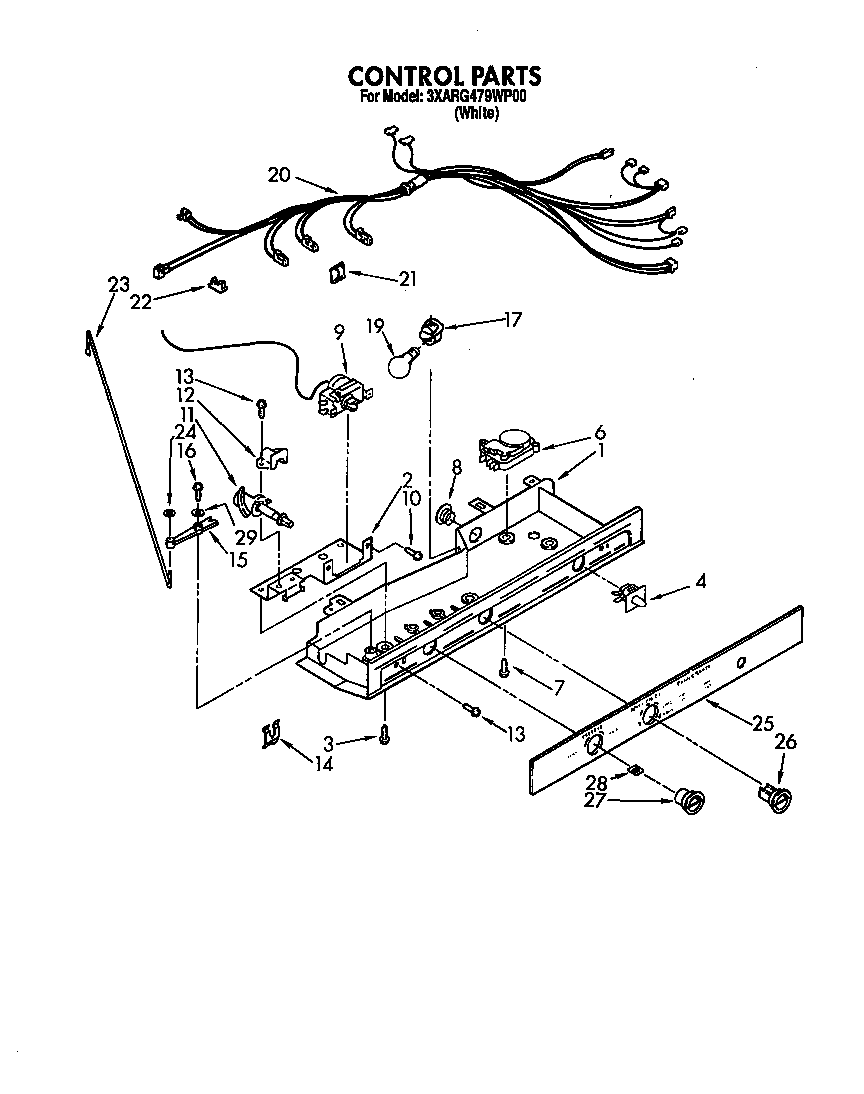 Whirlpool 3XARG479WP00 control diagram