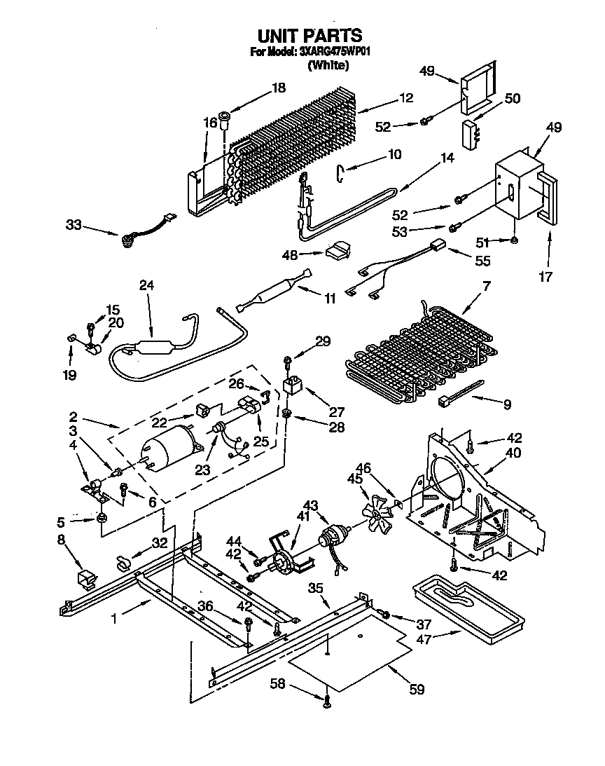 Whirlpool 3XARG475WP01 unit diagram