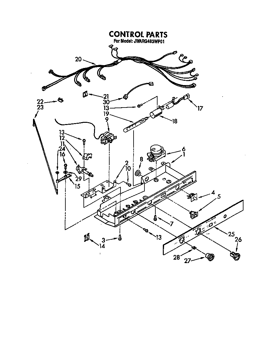 Whirlpool JWARG483WP01 control diagram