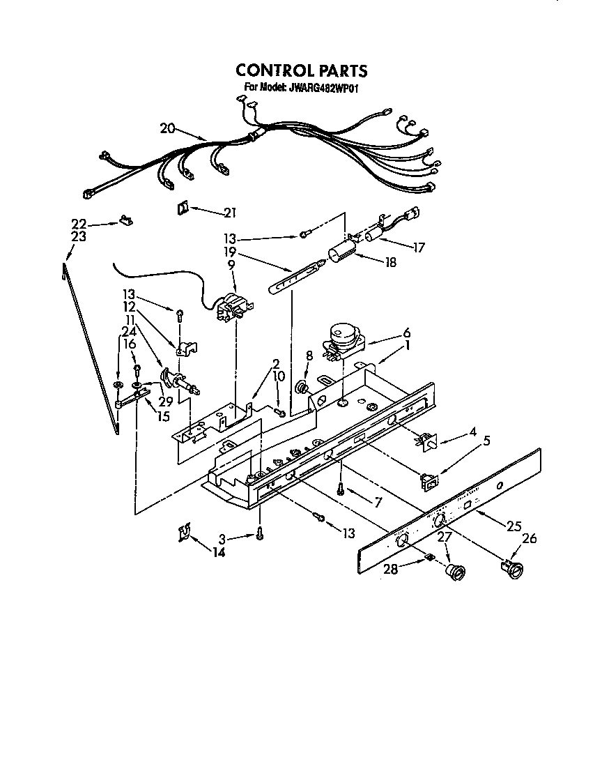 Whirlpool JWARG482WP01 control diagram