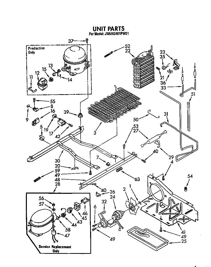Whirlpool JWARG481PW01 unit diagram
