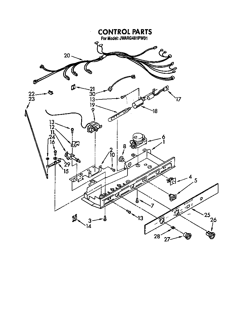 Whirlpool JWARG481PW01 control diagram