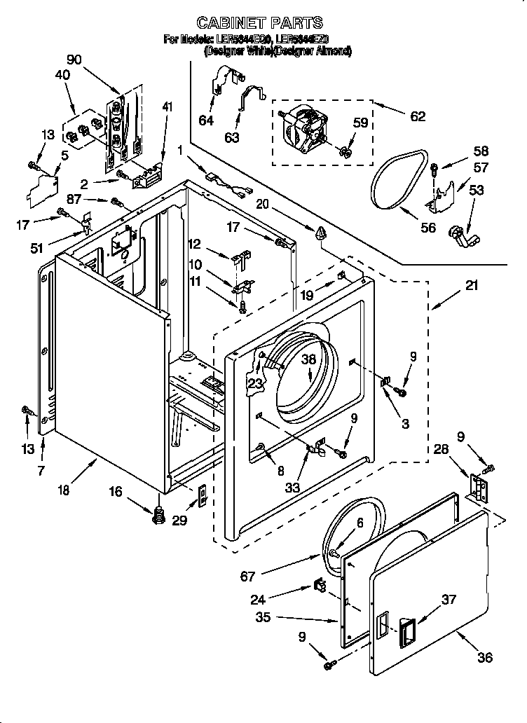 Whirlpool LER5644EZ0 null diagram