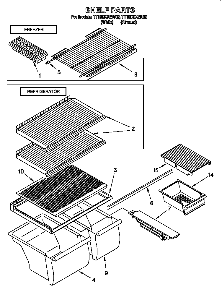 Estate TT18DKXEW02 shelf diagram