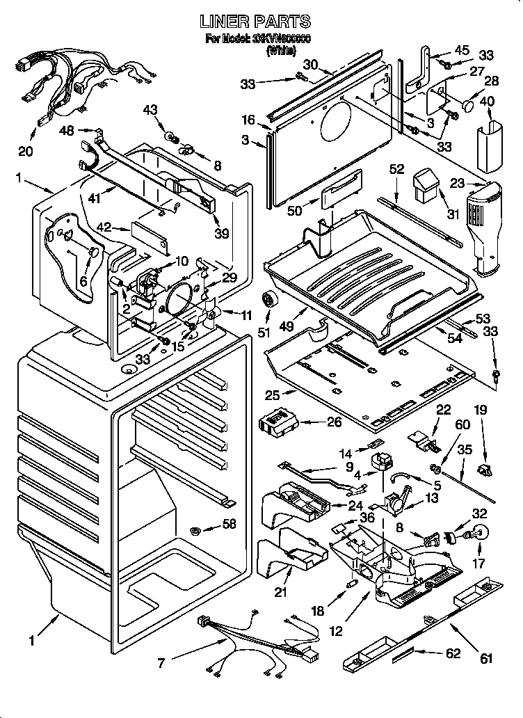 Bauknecht 3XKVN600000 liner diagram