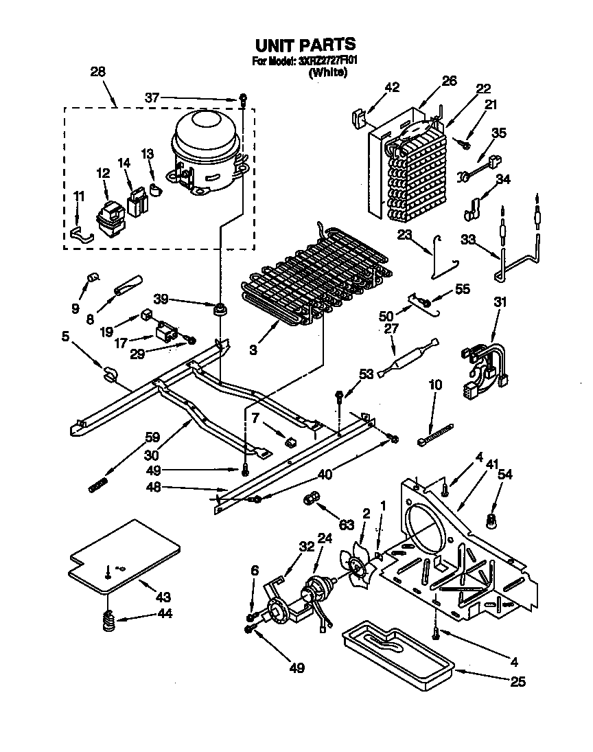 Whirlpool 3XR2727FI01 unit diagram