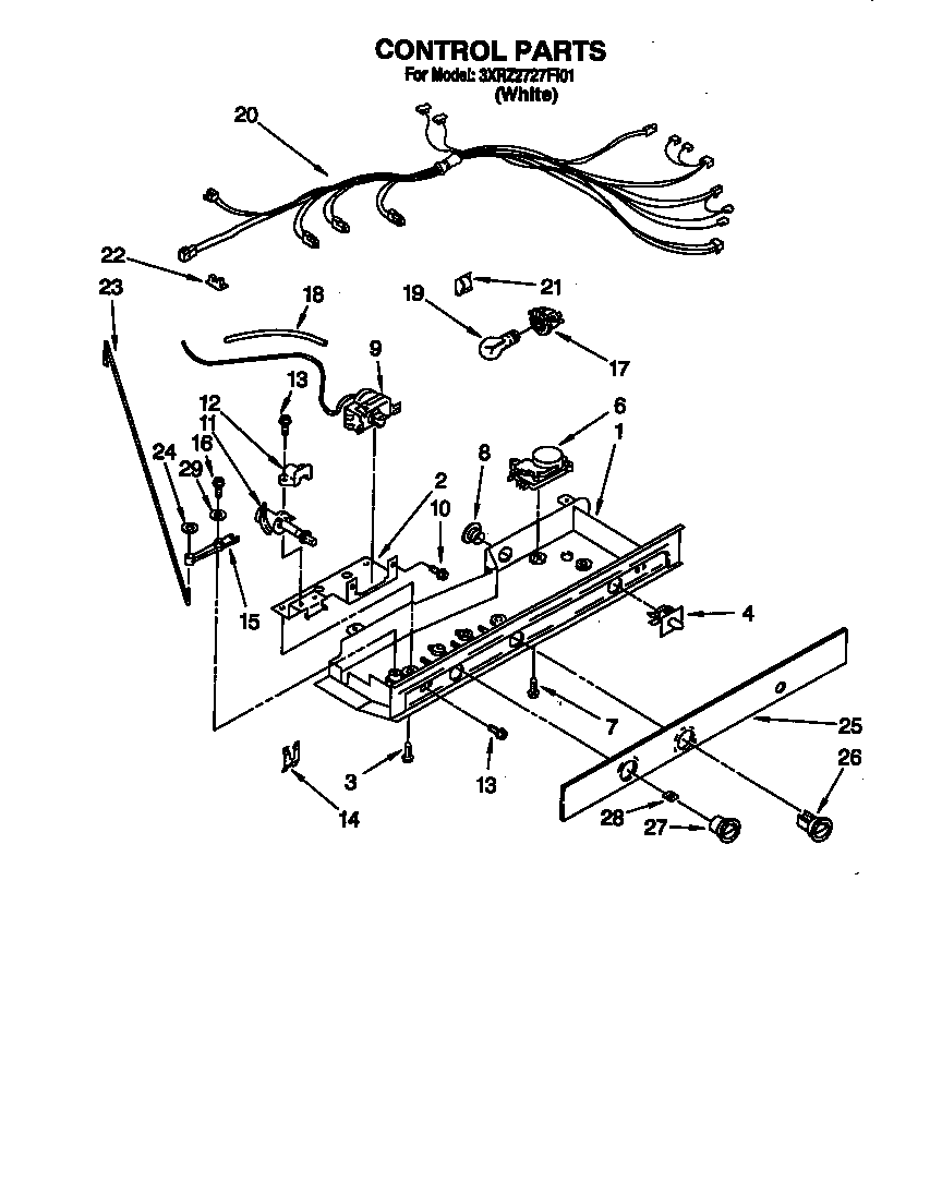 Whirlpool 3XR2727FI01 control diagram