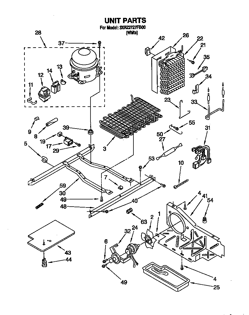 Whirlpool 3XR2727FB00 unit diagram