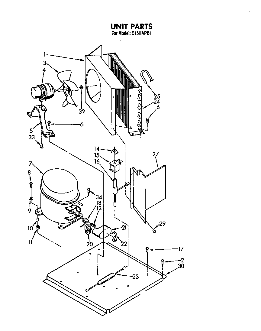 Whirlpool C15HAPB1 unit diagram
