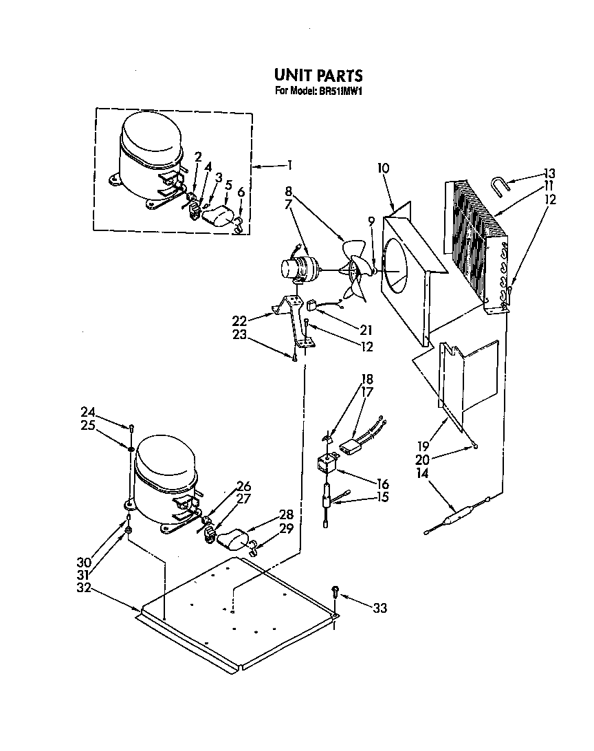 Whirlpool BR51IMW1 unit diagram