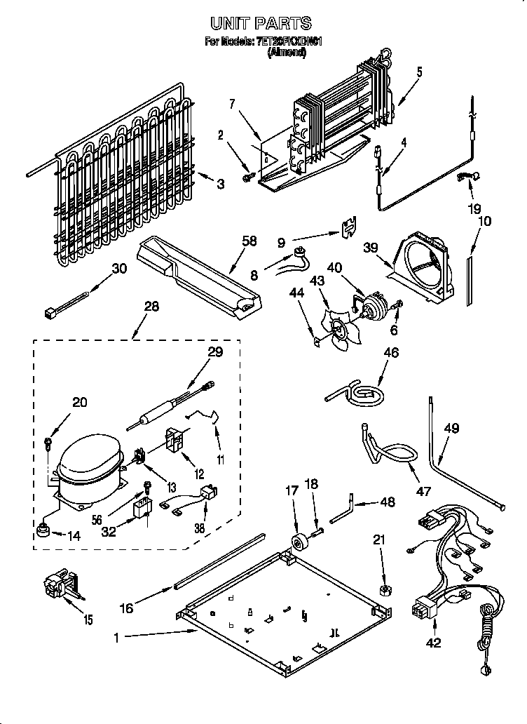 Whirlpool 7ET20PKXDN01 unit diagram