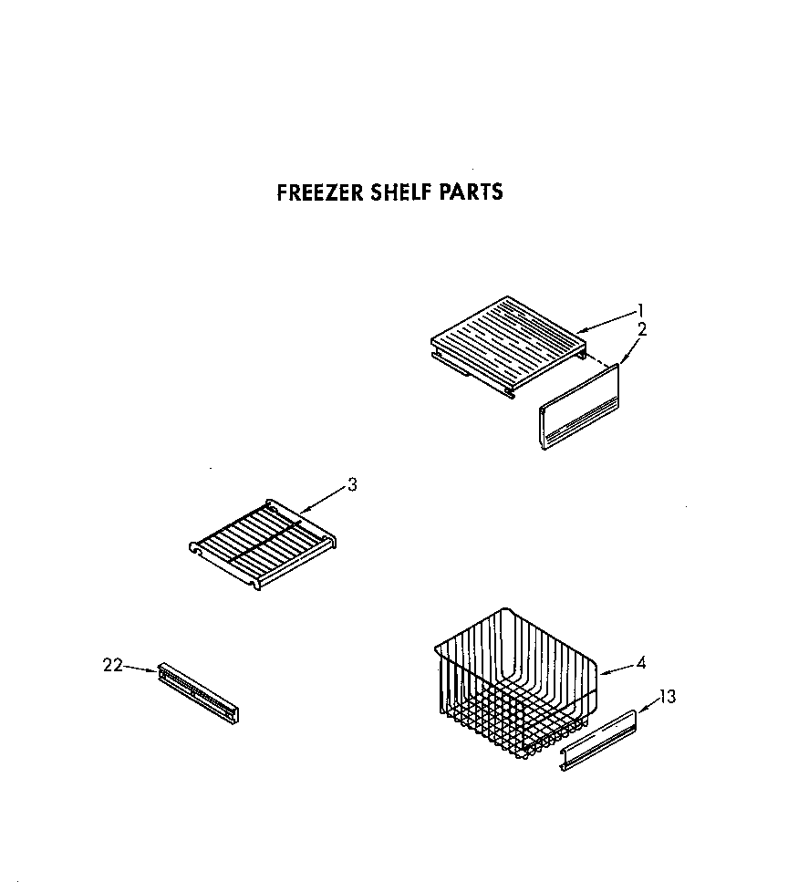 Whirlpool ARG490 freezer shelf diagram