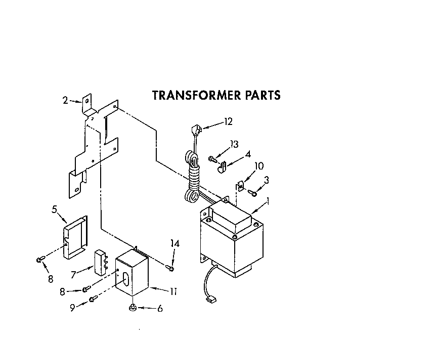 Whirlpool ARG490 transformer diagram