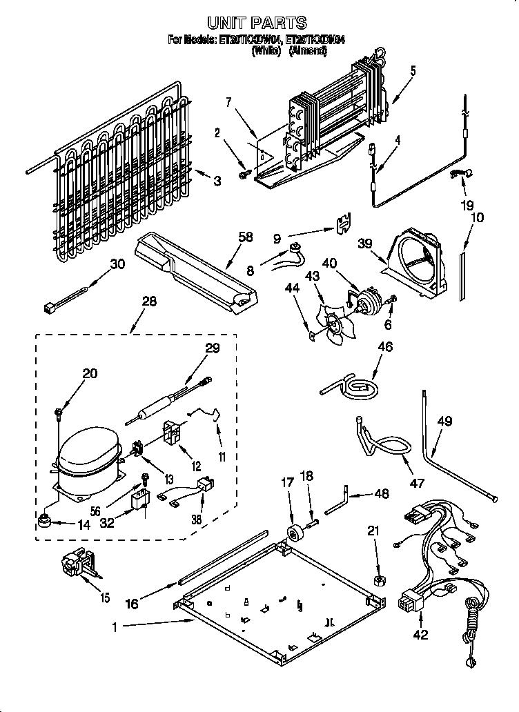 Whirlpool ET20TKXDW04 unit diagram