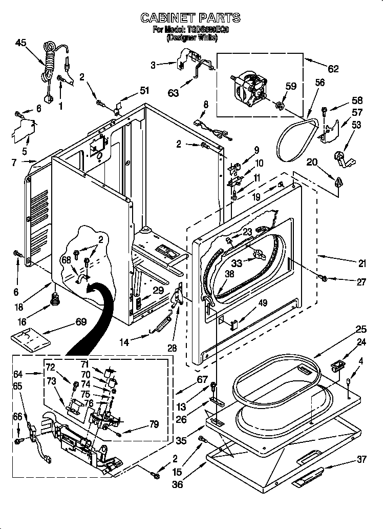 Estate TGDS680EQ0 cabinet diagram