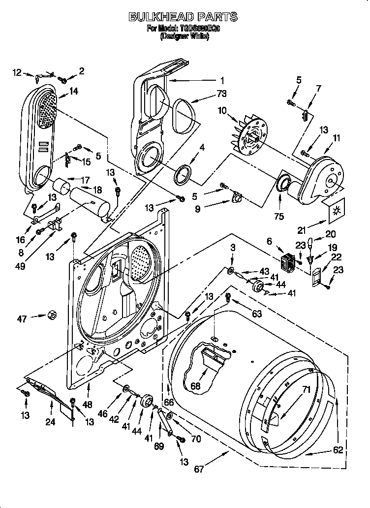 Estate TGDS680EQ0 bulkhead diagram
