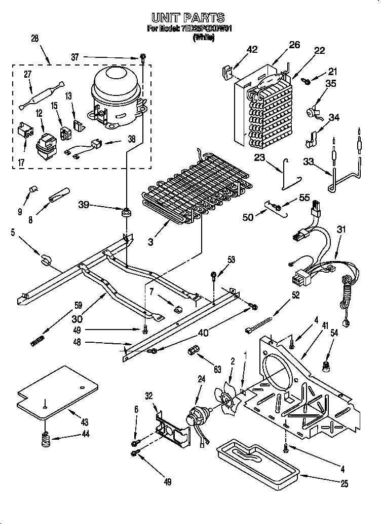 Whirlpool 7ED25PQXDW01 unit diagram