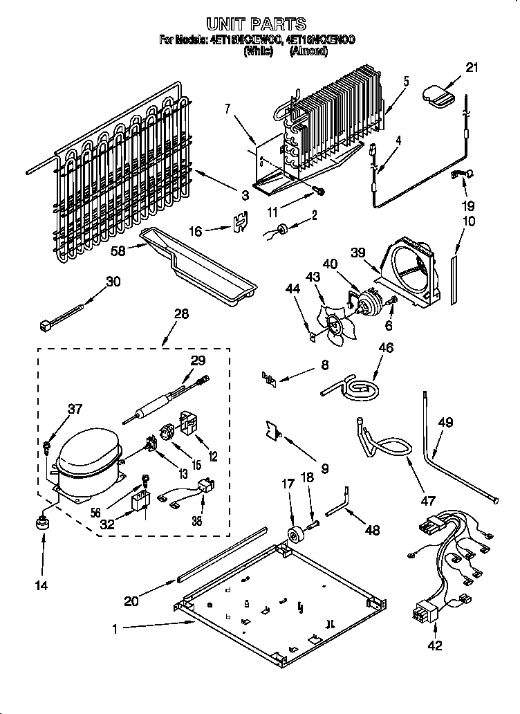 Whirlpool 4ET16NKXEN00 unit diagram