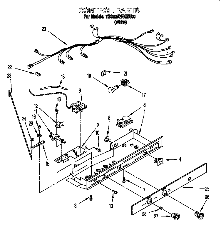 Whirlpool 7RS22AWXEW00 control diagram