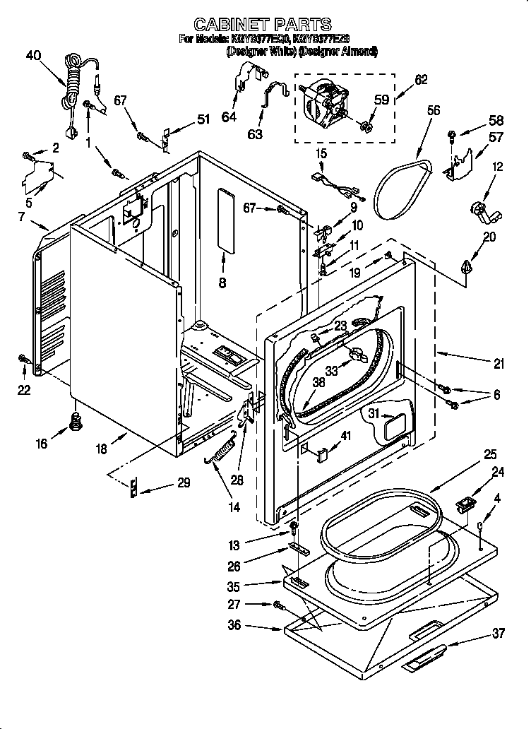 KitchenAid KGYS677EZ0 cabinet diagram