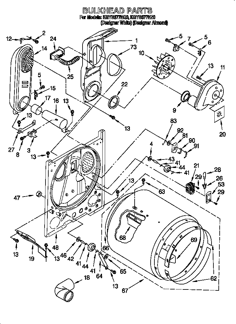 KitchenAid KGYS677EZ0 bulkhead diagram