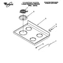 Whirlpool RF302BXEW0 cooktop diagram