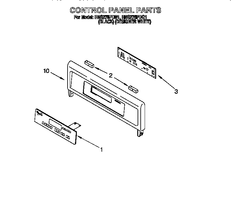 Whirlpool RBS275PDQ1 control panel diagram