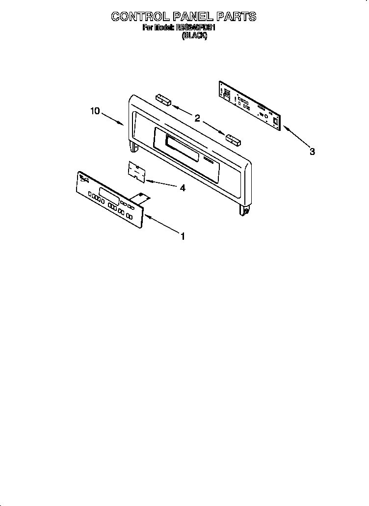 Whirlpool RBS240PDB1 control panel diagram