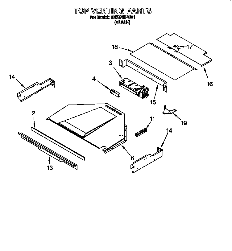 Whirlpool RBS240PDB1 top venting diagram