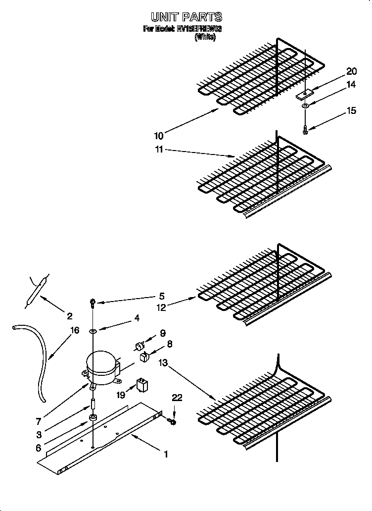 Roper RV15EFREW03 unit diagram