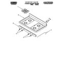 Roper FGP315EW0 cooktop diagram