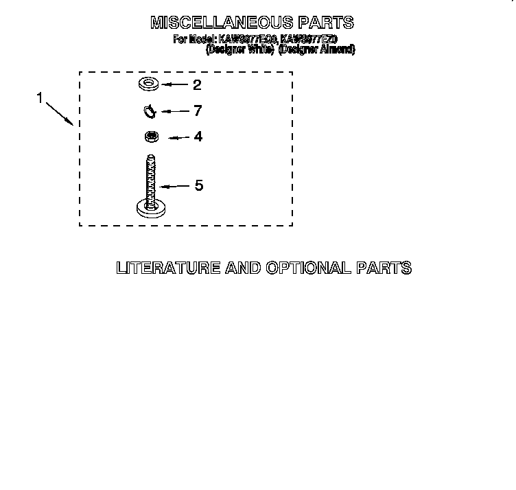 KitchenAid KAWS977EZ0 miscellaneous diagram