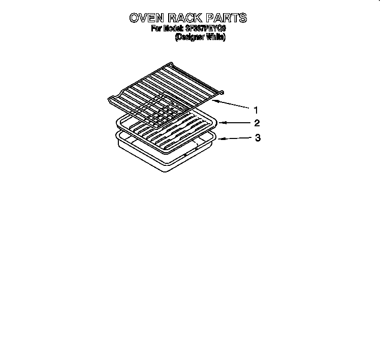 Whirlpool SF367PEYQ9 oven rack diagram