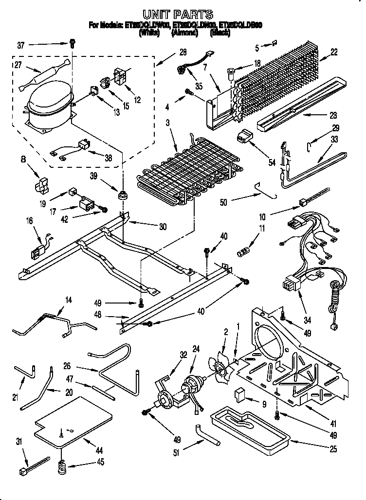 Whirlpool ET25DQLDN00 unit diagram