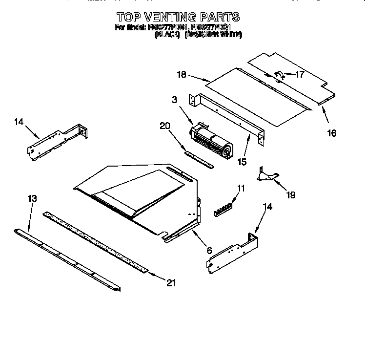 Whirlpool RBD277PDB1 top venting diagram