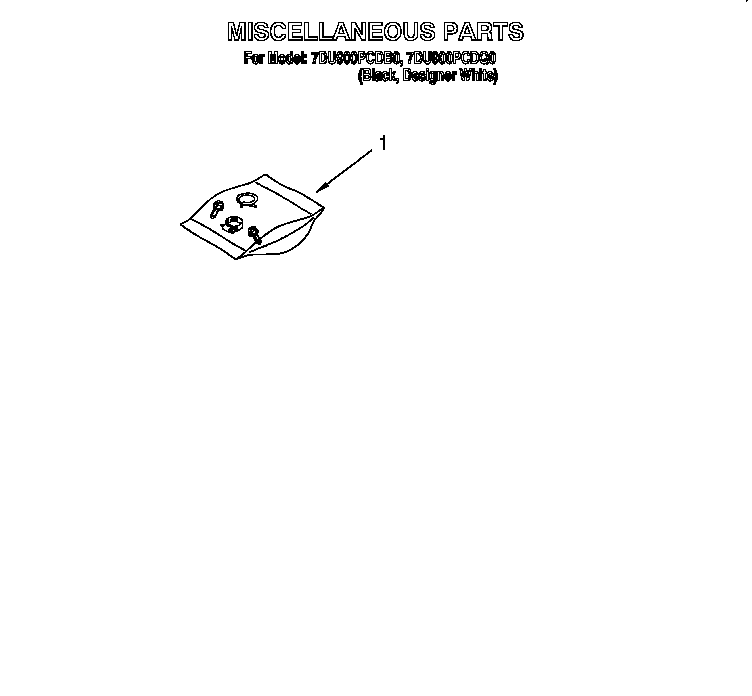 Whirlpool 7DU900PCDQ0 miscellaneous diagram