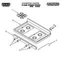 Roper FGP335EW0 cooktop diagram