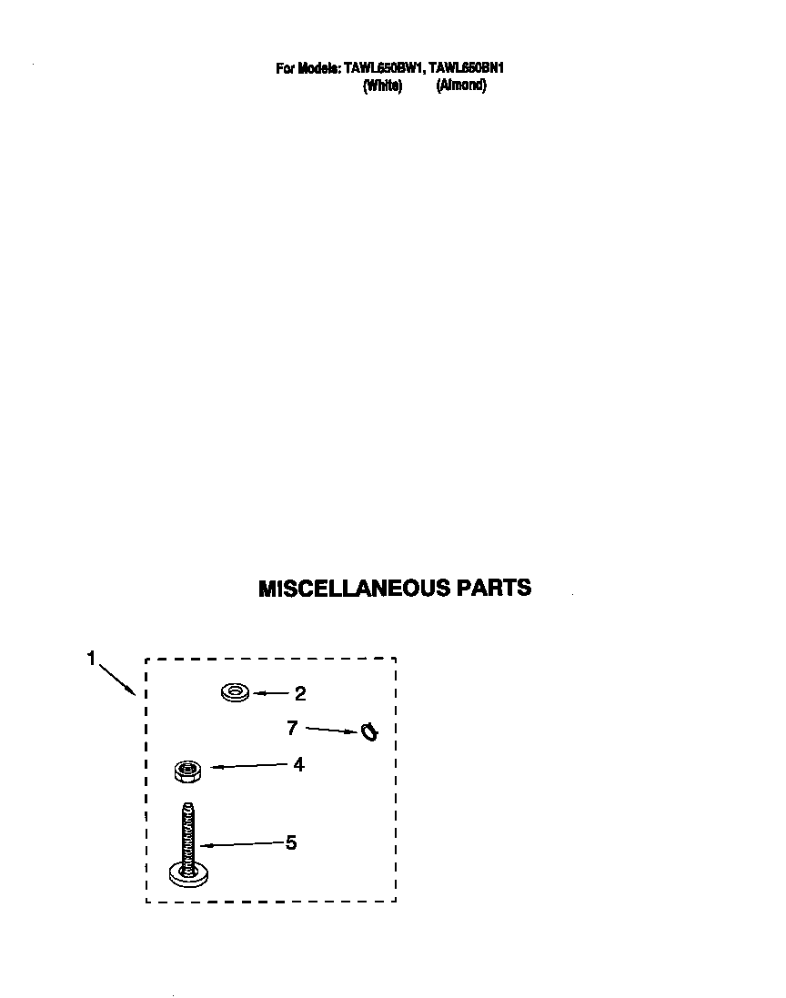 Estate TAWL650BW1 miscellaneous diagram